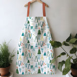 Tablier Arbre de Noël aquarelle<br><div class="desc">Ce tablier festif est parfait pour la cuisine de Noël, la boulangerie et l'artisanat ! Doté d'un jeu de couleurs d'aquarelles des arbres de Noël. Un grand cadeau et un décor festif tout au long des vacances !</div>