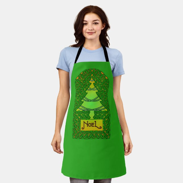 Tablier Arbre de Noël celtique tout-en-plan (Porté)