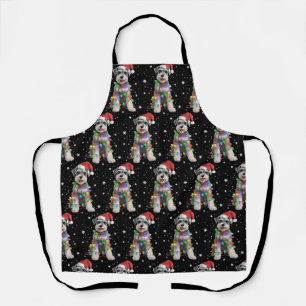 Tablier Arbre de Noël Chiens Schnauzer Xmas Animal Familie