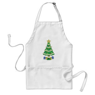Tablier Arbre de Noël décoré Jeu vidéo 8 bits Style Adu