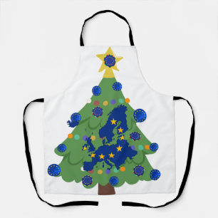 Tablier Arbre de Noël - Drapeau de l'Union européenne Eu
