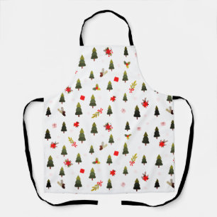 Tablier Arbres de Noël, Mistletoe & Cadeaux