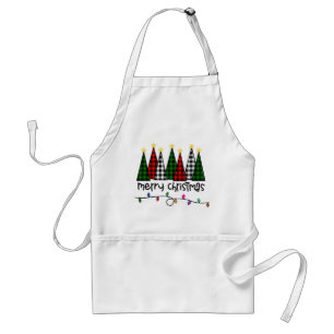 Tablier Arbres de plaid de Buffalo de Joyeux Noël