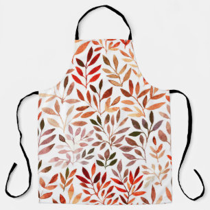 Tablier Arbres rétro, aquarelle motif sans couture.
