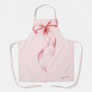 Tablier Arc en aquarelle rose élégant Pâtisserie personnal