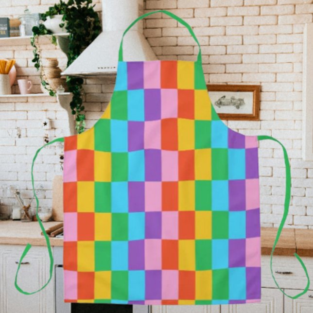 Tablier Arc en arc en ciel Blocs Motif Apron (Créateur téléchargé)