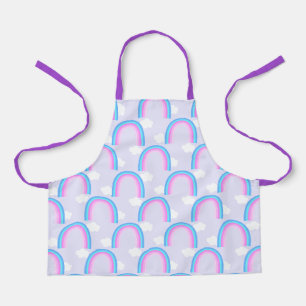 Tablier Arc-en-ciel avec nuage lilas