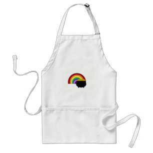 Tablier Arc-En-Ciel Coloré Et Pot D'Or