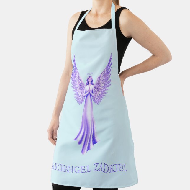 Tablier Archangel Zadkiel Purple Et Aqua (Insitu)