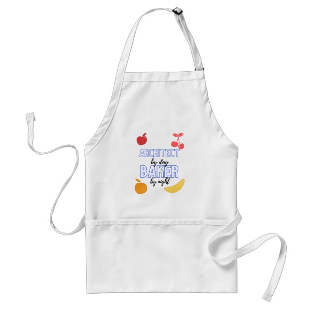 Tablier Architecte Par Jour Baker Par Nuit Funny Baking Ca (Devant)