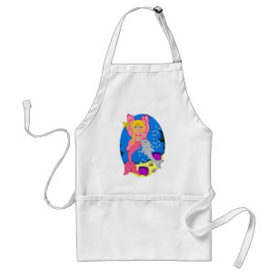 Tablier Ariel le Merfaery rose et le Dauphin Apron
