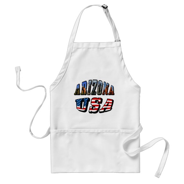 Tablier Arizona Picture et USA Flag Text (Devant)