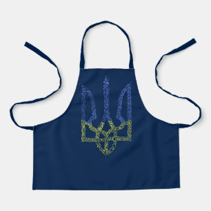 Tablier Armoiries de l'Ukraine trident motif de la spirale