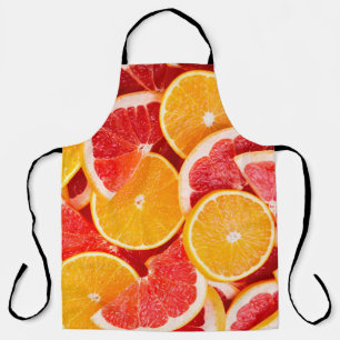 Tablier Arrière-fond orangé et pamplemousse frais