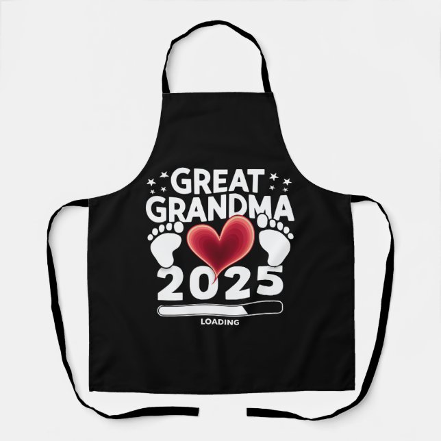 Tablier Arrière-mémé Chargement 2025 Annonce de grossesse (Recto)