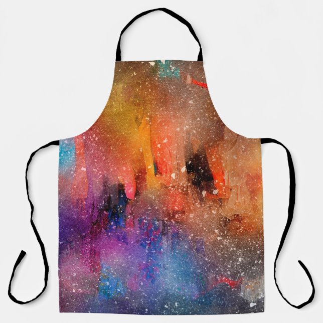 Tablier Arrière - plan art aquarelle abstraite (Recto)