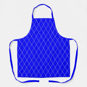 Tablier Arrière - plan bleu Motif blanc chic