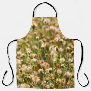 Tablier Arrière - plan de la nature avec herbe à fleurs, b