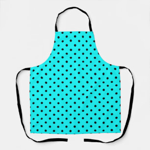 Tablier Arrière - plan de pois turquoise