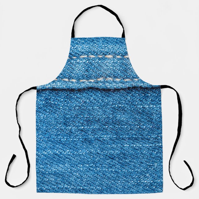 Tablier Arrière - plan de texture jeans bleu. (Recto)
