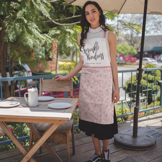 Tablier Arrière-plan d'impression recto-verso (Sprinkle kindness everywhere you go with this cute apron!)