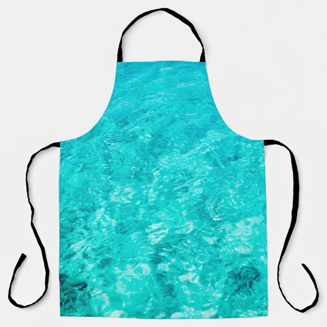 Tablier Arrière - plan turquoise de la piscine d'eau (Recto)