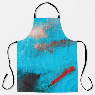 Tablier Art Abstrait Arrière-plan, peinture, fine, bleu, t