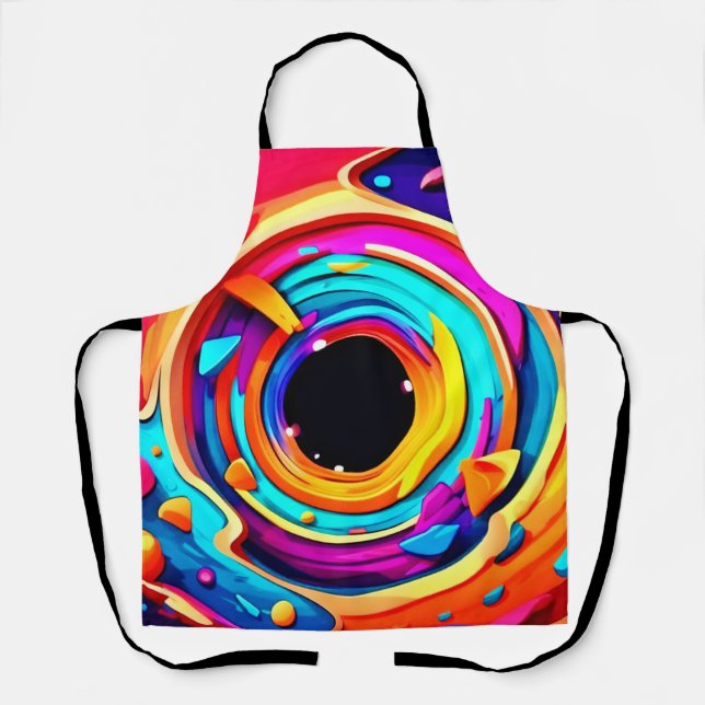Tablier Art abstrait de vortex cosmique vibrant (Recto)