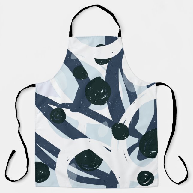 Tablier Art Abstrait : Illustration de peinture transparen (Recto)