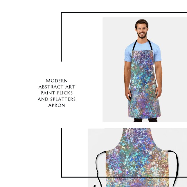 Tablier Art abstrait moderne peinture éclaboussures et pro (Modern Abstract Art paint flicks and splatters Apron)