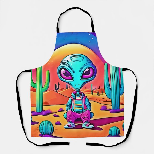 Tablier Art Alien Décontracté Du Désert (Recto)