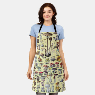 Tablier Art botanique cottagecore vintage de champignons f