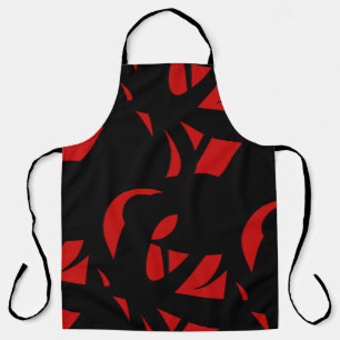 Tablier Art contemporain rouge / noir