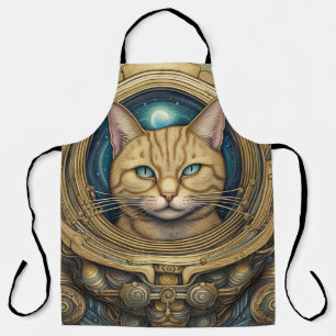Tablier Art cyberpunk astronaute de chat