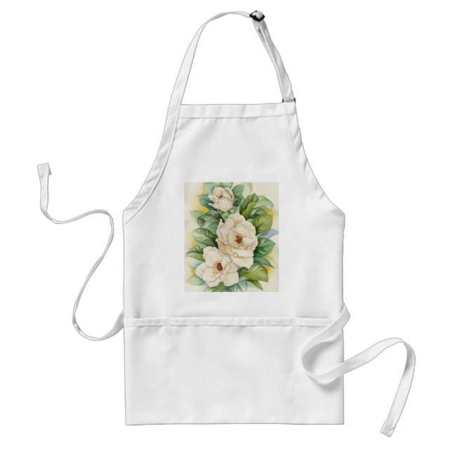 Tablier Art d'aquarelle de fleur de magnolia - multi (Devant)