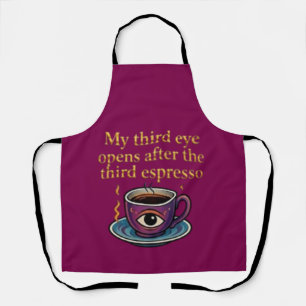 Tablier Art de café mystique moderne Ma collection du troi