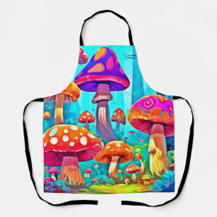 Tablier Art de champignon géant de dessin animé