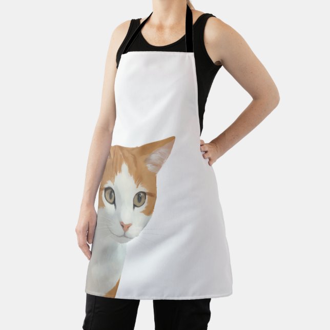 Tablier Art de chat roux adorable (Insitu)