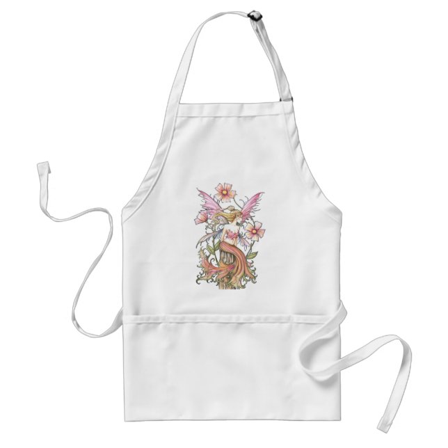 Tablier Art de Fée de Fleur Rose (Devant)