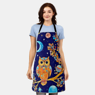Tablier Art de hibou d'outre-monde : Merveilles célestes