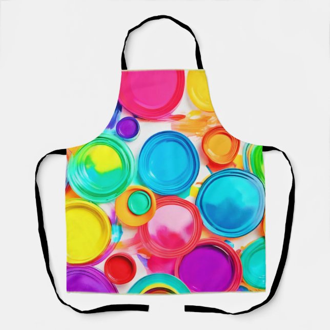 Tablier Art de la palette de peinture dynamique (Recto)