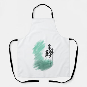 Tablier art de l'arbre vert scandinave simple moderne ment