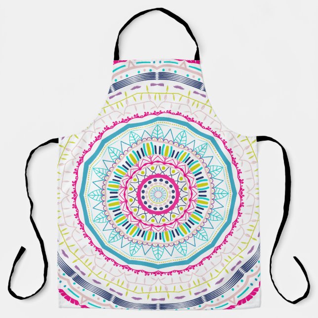Tablier Art de mandala coloré vibrant (Recto)
