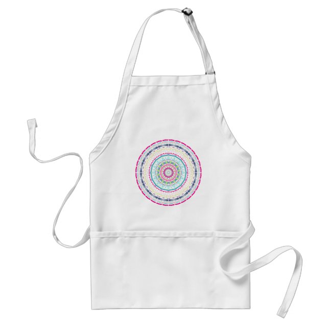 Tablier Art de mandala coloré vibrant (Devant)