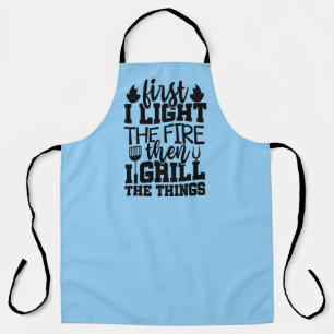 Tablier Art de mots de grillade cool 