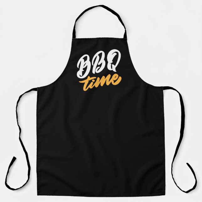 Tablier Art de mots de temps de BBQ cool gril (Recto)