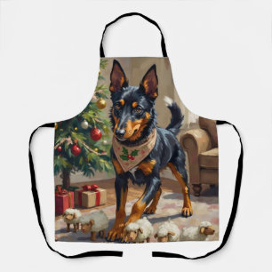 Tablier Art de Noël sur le berger Australien Kelpie