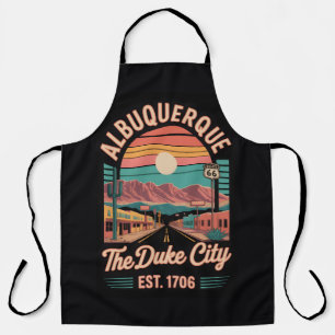 Tablier Art de paysage urbain rétro d'Albuquerque Nouveau-