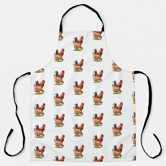 Tablier Art de poulet et de coq, volaille, animaux de ferm (Recto)
