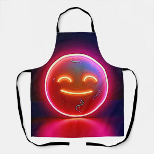 Tablier Art de visage heureux Neon Glow